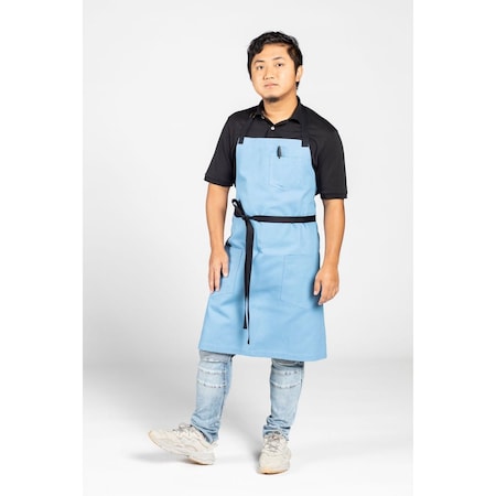 Uncommon Threads Aura Bib Blue Gray Canvas Blk Webbing 3116-C8W1